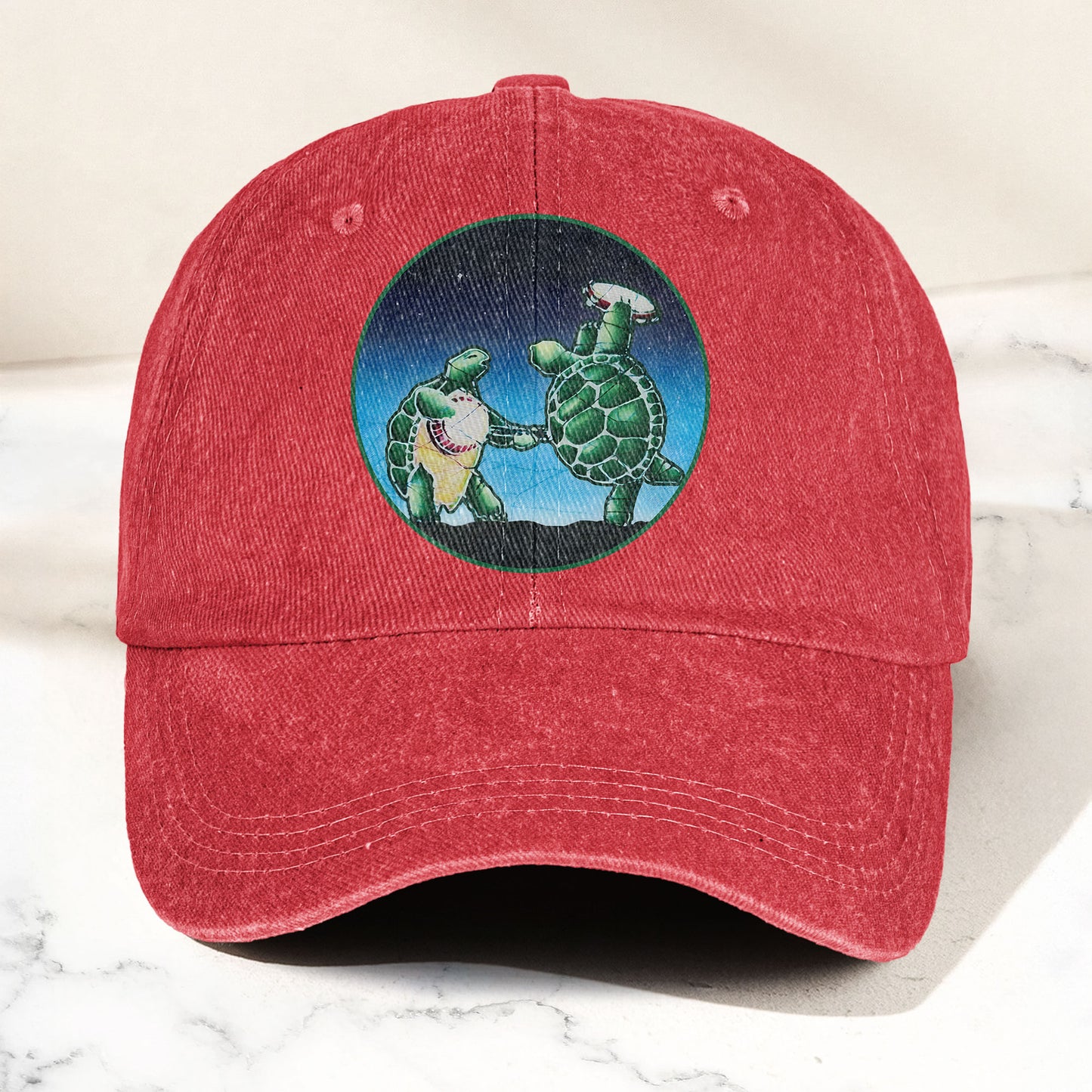 Grateful Dead Terrapin Station Denim Cap – Grateful Dead Tribute Merch Dad Hat (With Box)