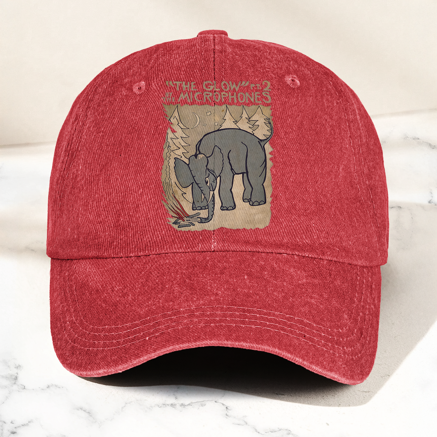 The Microphones The Glow Denim Cap – Retro Indie Rock Music Fan Cap Gift For Dad (With Box)