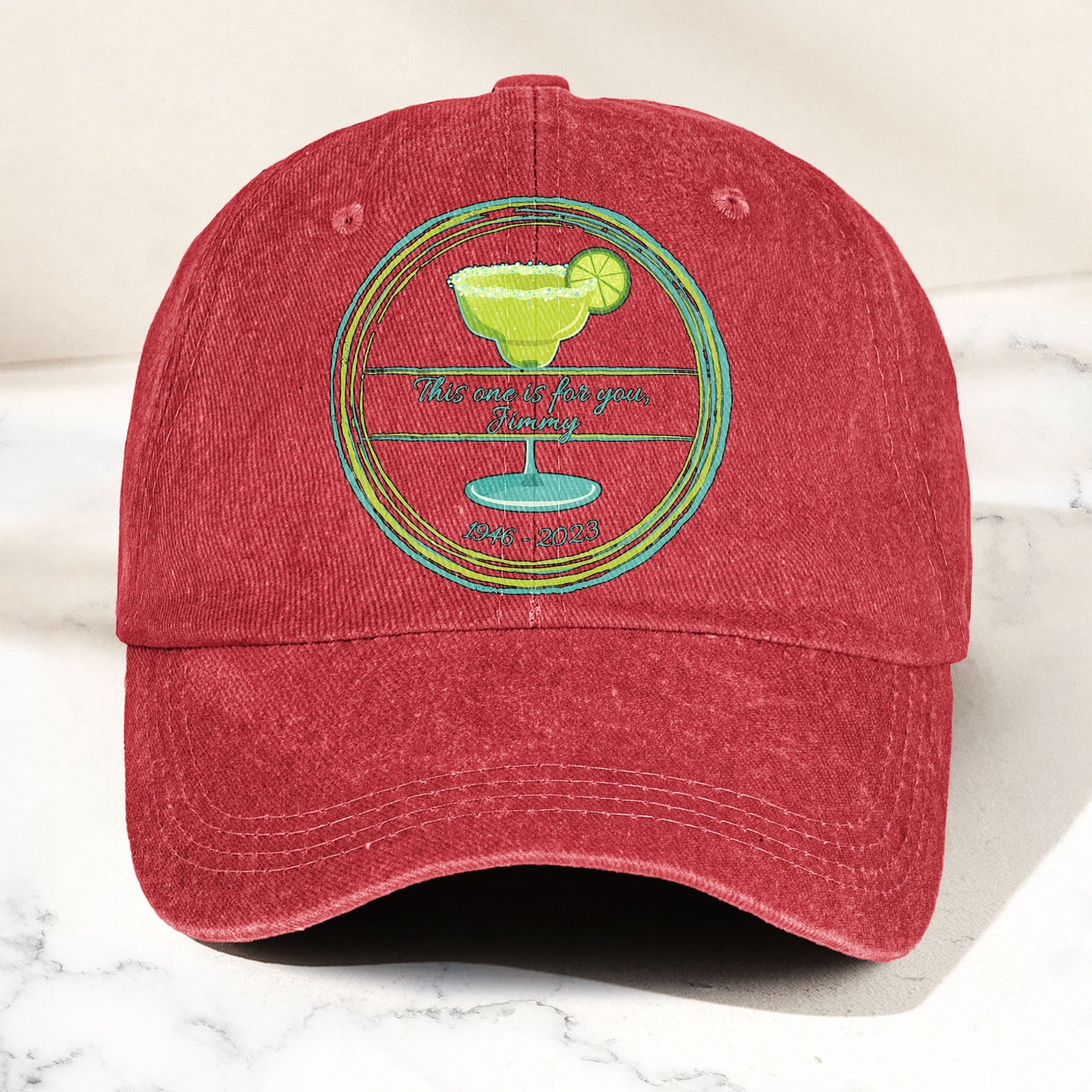 This one is for you Jimmy 1946-2023 Denim Cap – Retro Jimmy Buffett Tribute Dad Hat (With Box)