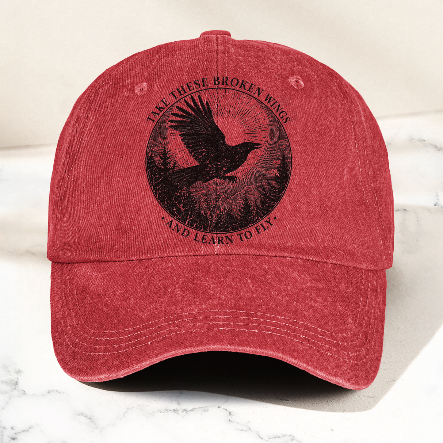 Broken Wings Mr Mister Take These Broken Wings Lyrics Denim Cap – Retro Vintage Dad Cap Gift For Dad (With Box)