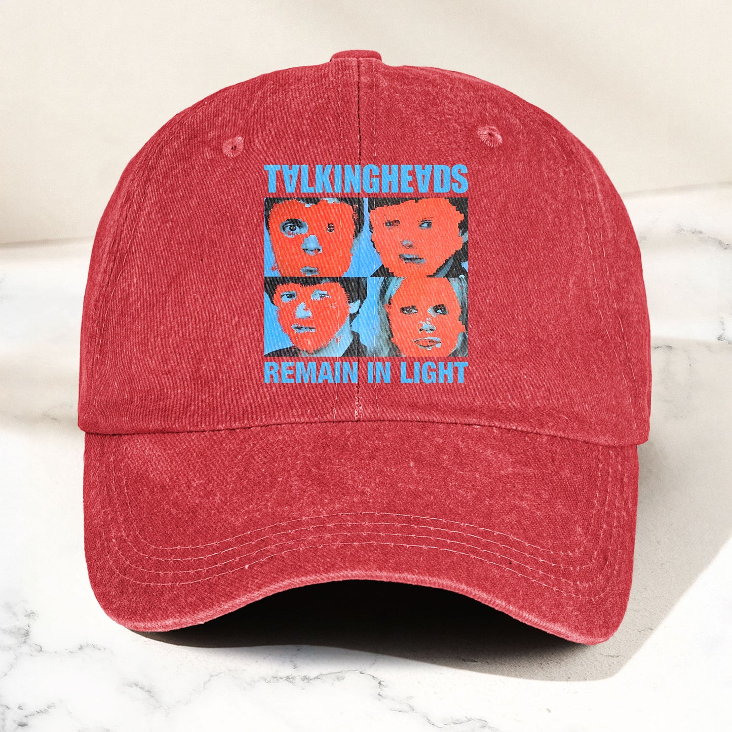 Talking Heads Remain in Light Punk Rock Music Denim Cap – Retro Music Fan Cap Gift For Dad (With Box)