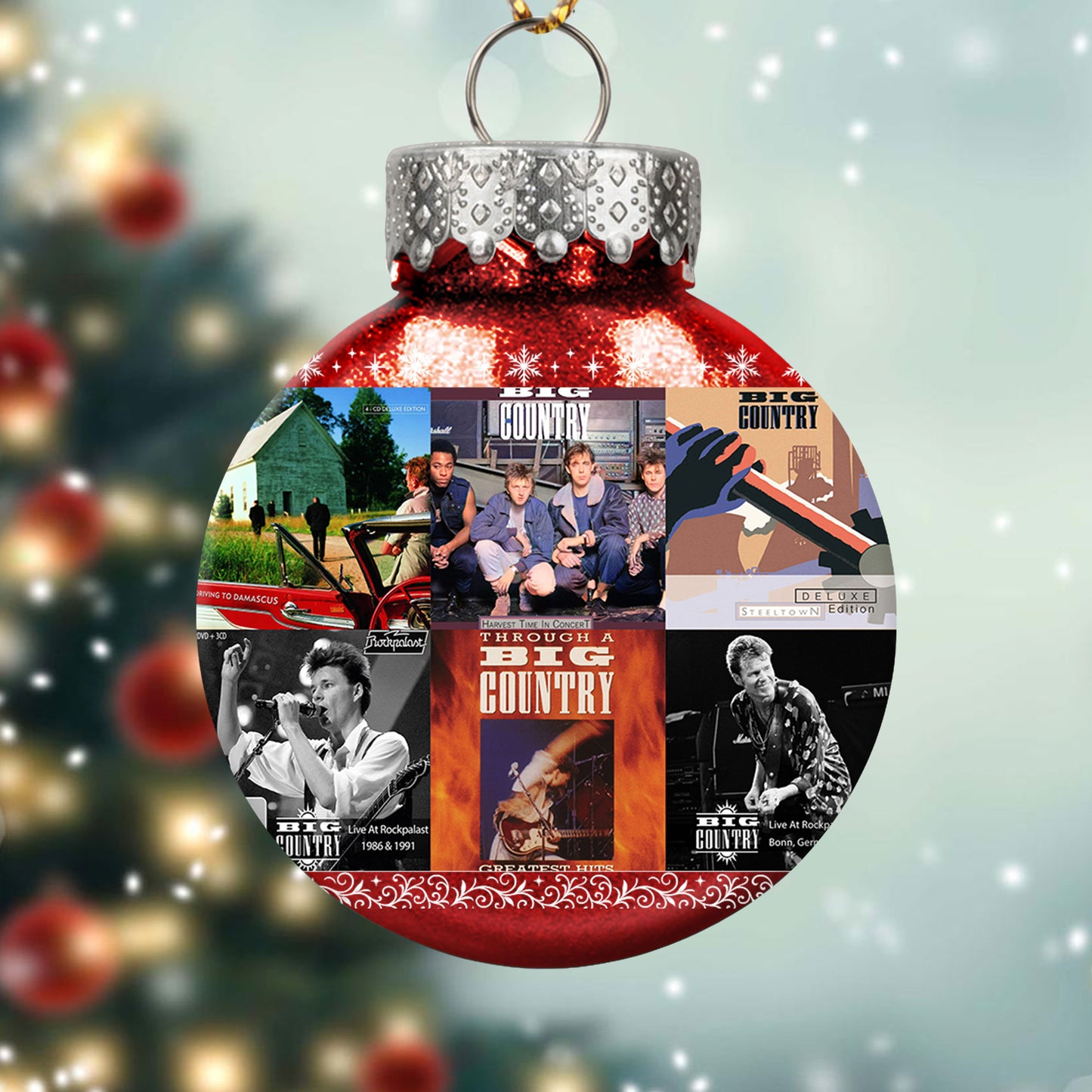 Big Country Album Collage Ornament – Classic Rock Christmas Decoration