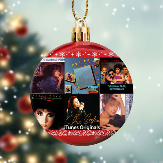 Gloria Estefan & Miami Sound Machine Album Collage Ornament – Latin Pop Christmas Decoration