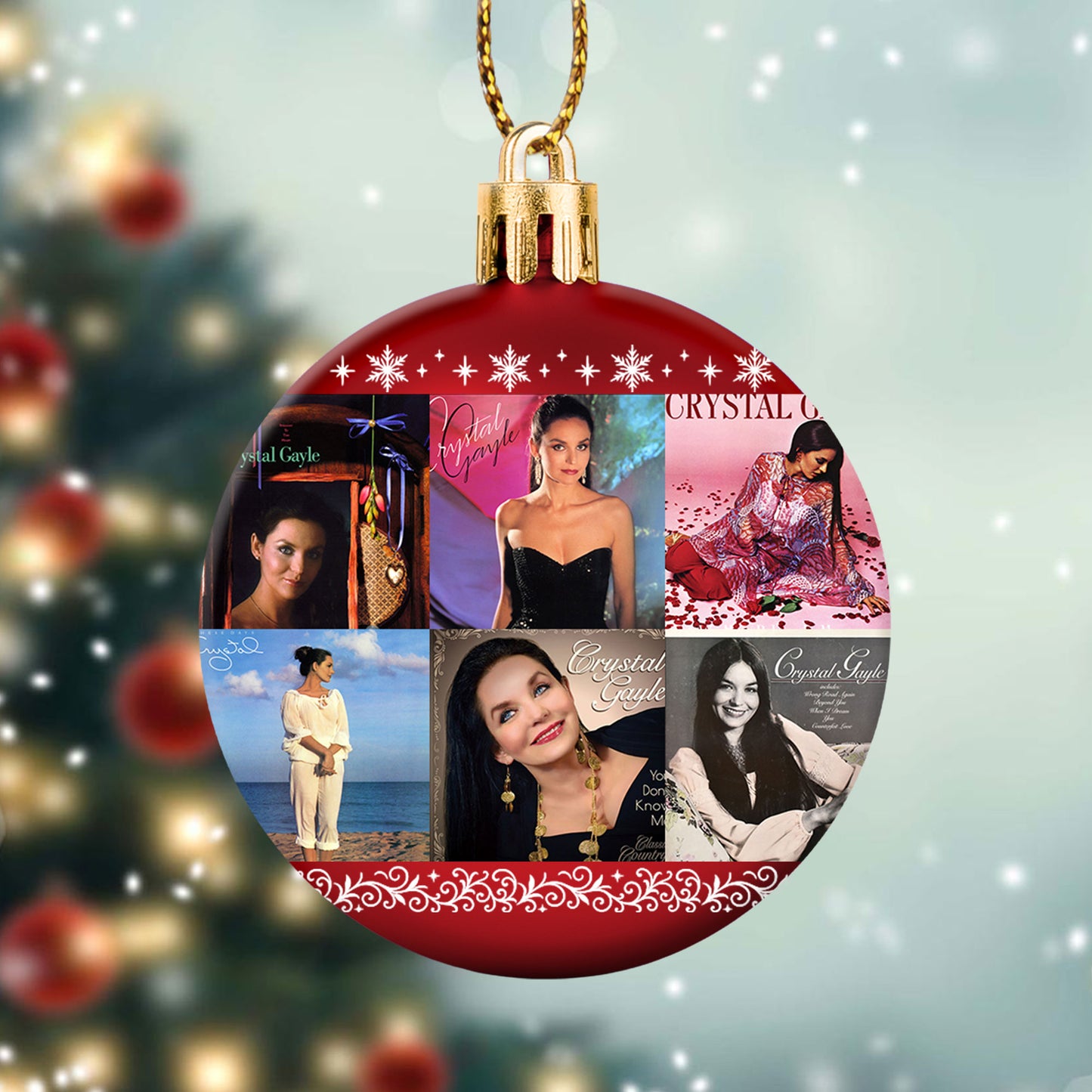 Crystal Gayle Album Covers Christmas Ball Ornament