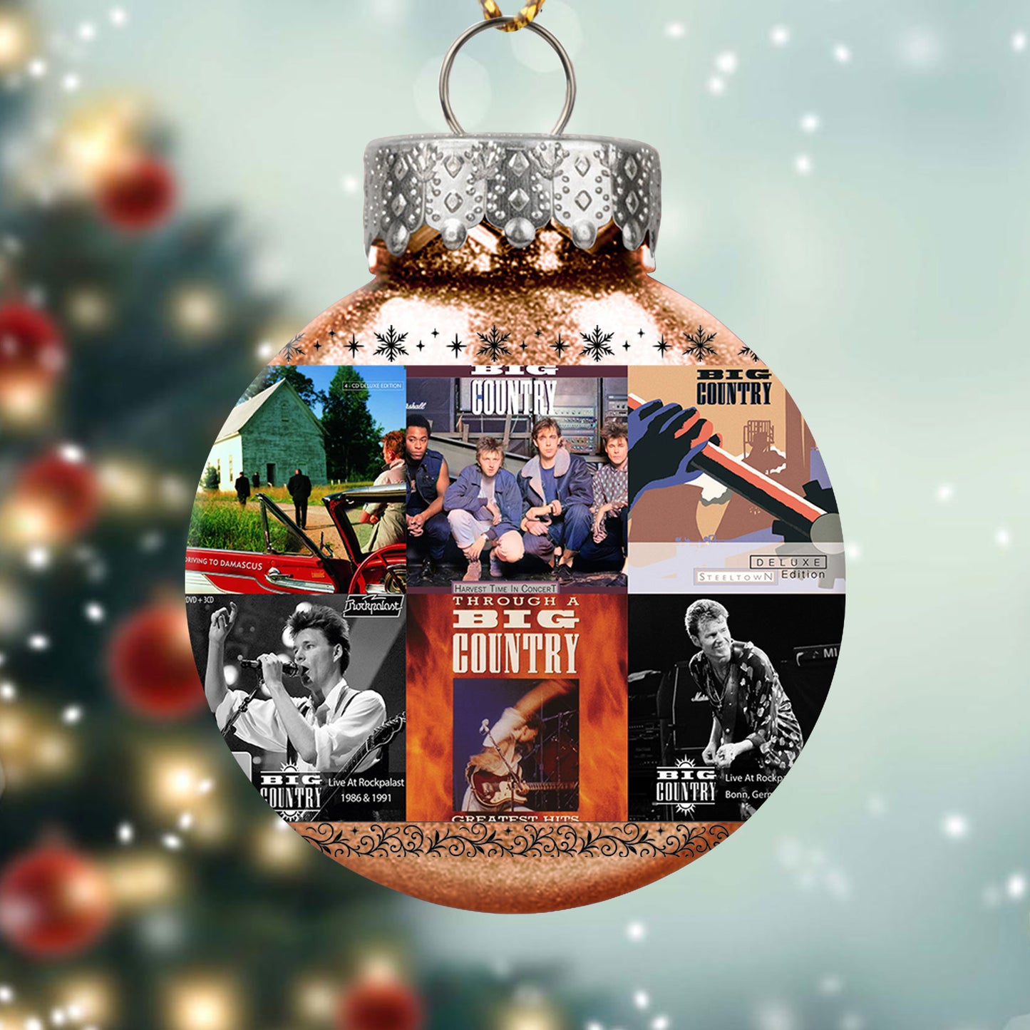 Big Country Album Collage Ornament – Classic Rock Christmas Decoration