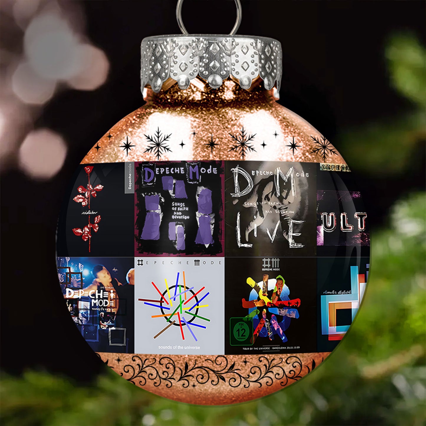 Depeche Mode Ball Ornament – A Synthwave Symphony for the Holiday Season