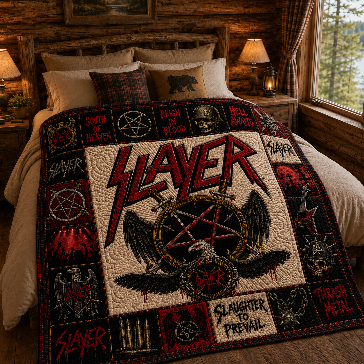 Slayer Quilt Blanket – Forever Rock And Roll High Quality Quilt Blanket Version 1
