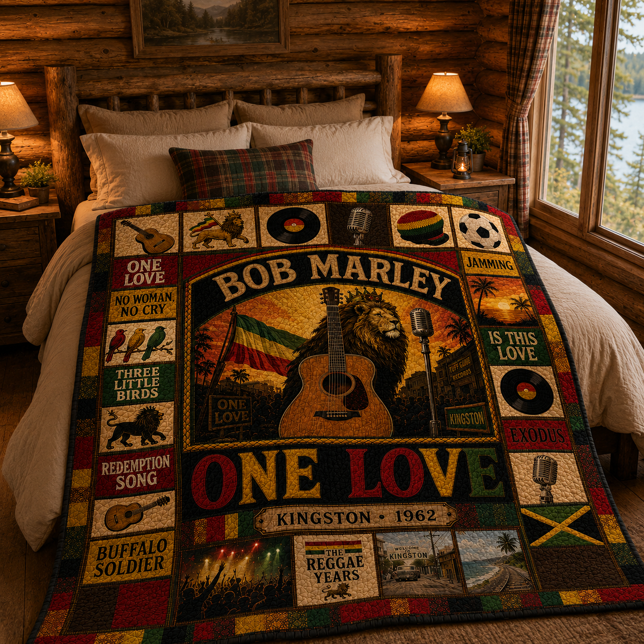 Bob Marley Quilt Blanket – One Love, Iconic Moment Inspired High Quality Quilt Blanket