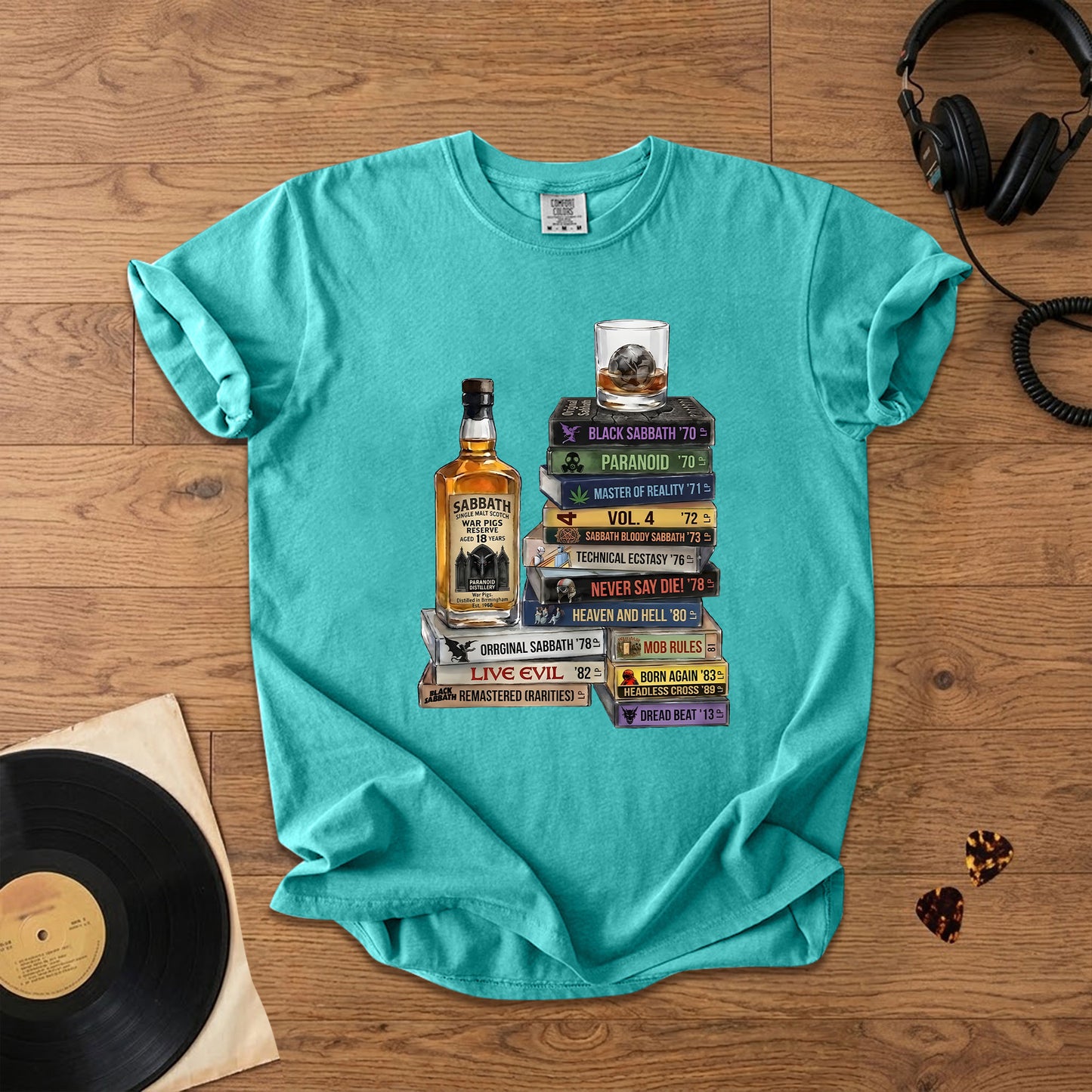 Black Sabbath Cassette Album Collection T-Shirt – Retro Rock Music Black Sabbath Merch Tee