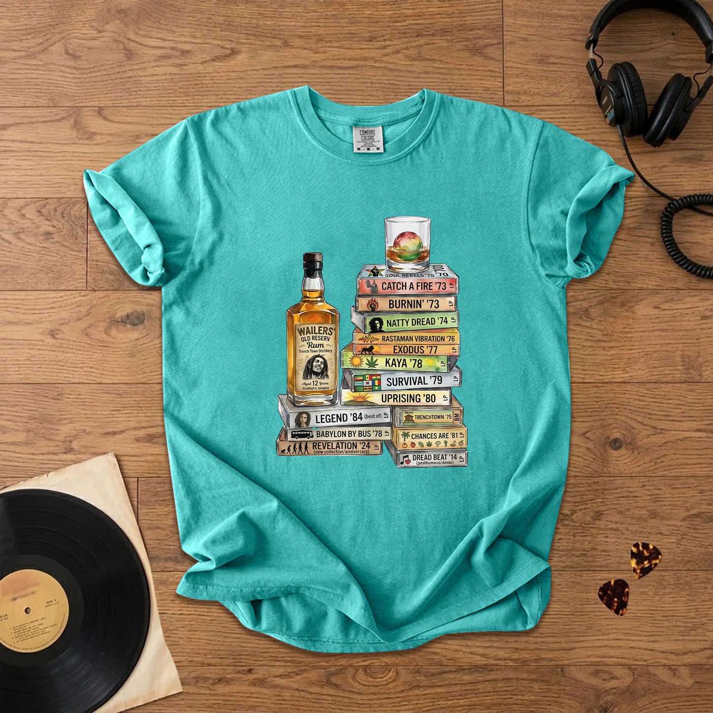 Bob Marley Cassette Album Collection T-Shirt – Retro Rock Music Bob Marley Merch Tee