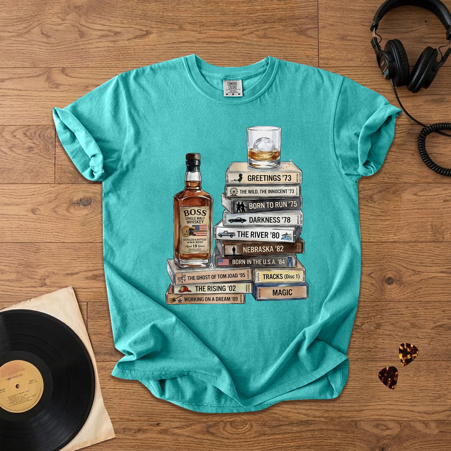 Bruce Springsteen Cassette Album Collection T-Shirt – Vinatge Rock Music Bruce Springsteen Merch Tee