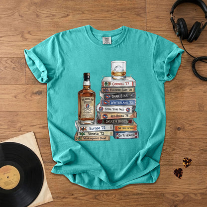 Deadhead Whisky Comfort Tee – Retro Grateful Dead Music Graphic Shirt