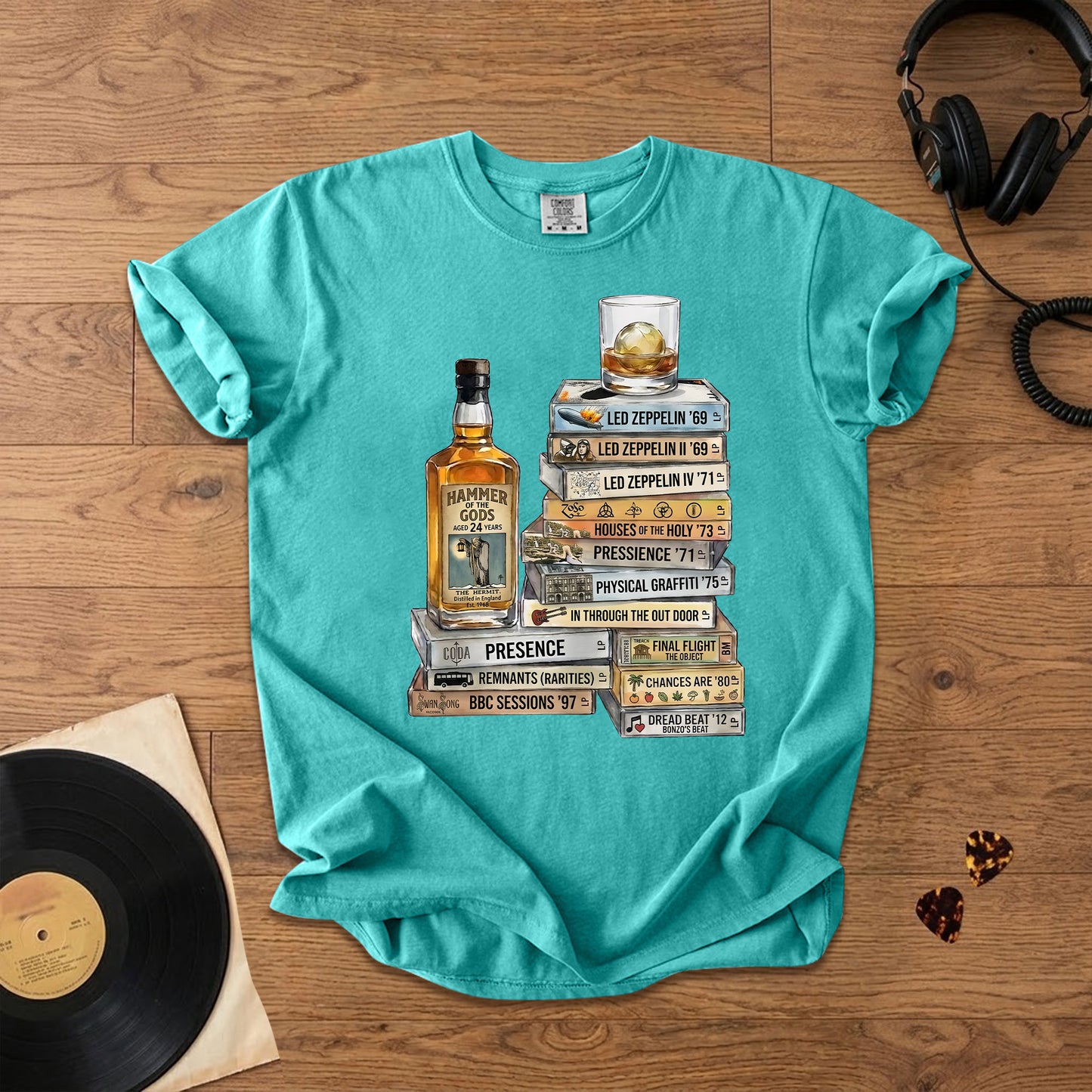 Led Zeppelin Cassette Album Collection T-Shirt – Retro Rock Music Led Zeppelin Merch Tee