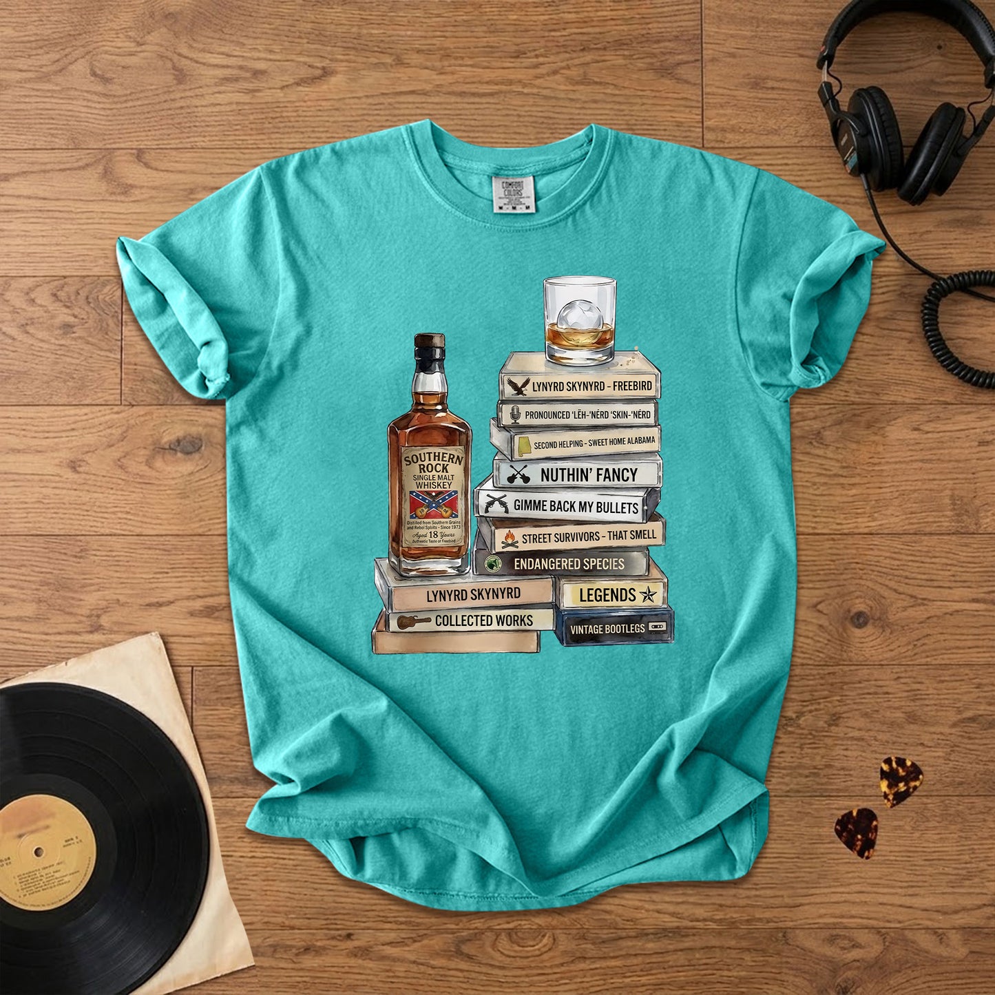 Lynyrd Skynyrd Cassette Album Collection T-Shirt – Retro Rock Music Lynyrd Skynyrd Merch Tee