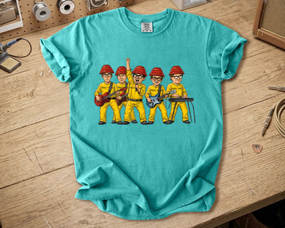 DEVO Comfort Colors Tee – Band Members Red Energy Dome Tribute New Wave Rock Shirt