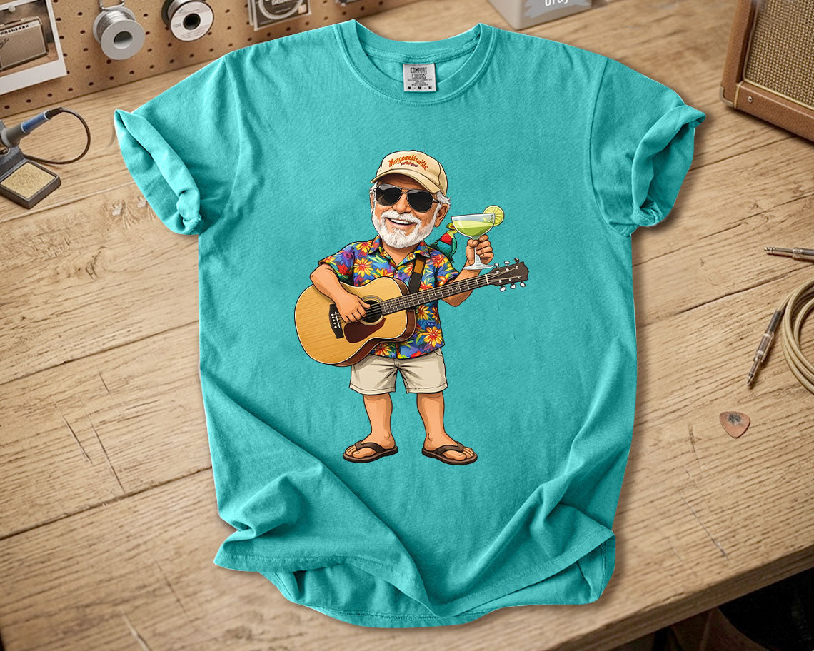 Jimmy Buffett Comfort Colors Tee – Margaritaville Guitar Vibes Island Lifestyle Shirt
