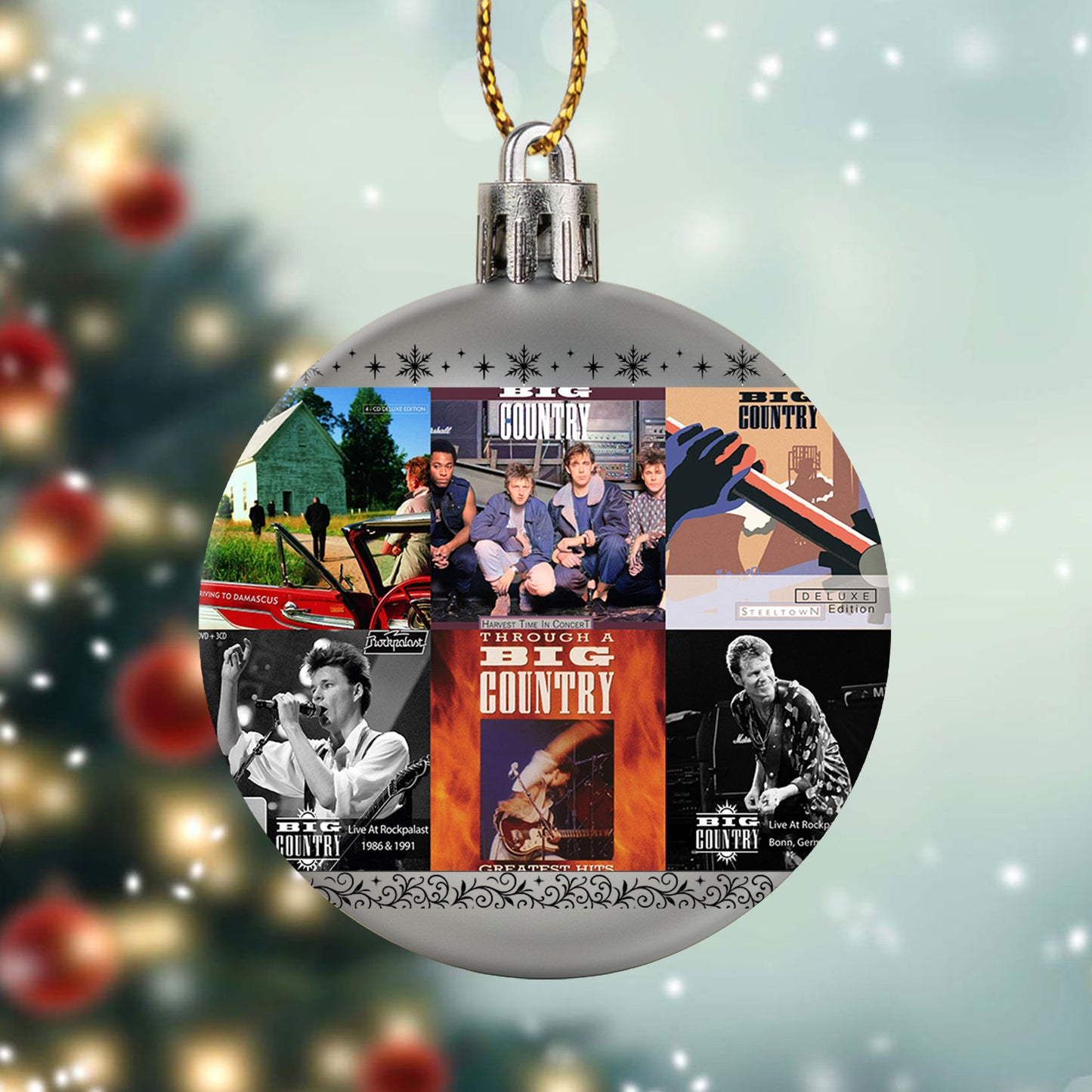 Big Country Album Collage Ornament – Classic Rock Christmas Decoration