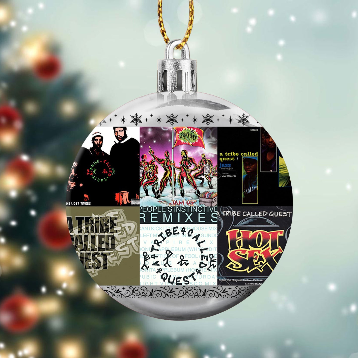 A Tribe Called Quest Ball Ornament – Hip-Hop Legends in Holiday Style