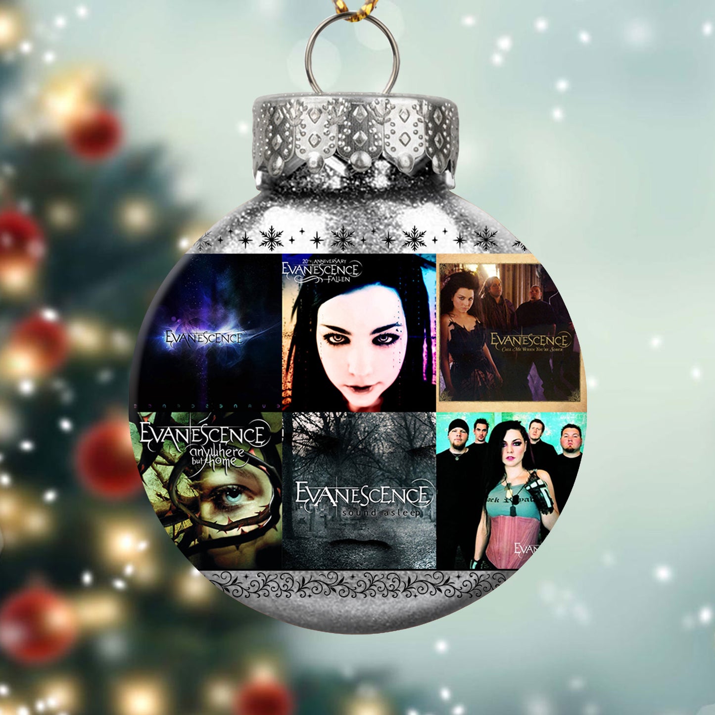 Evanescence Album Collage Ornament – Gothic Rock Christmas Decoration