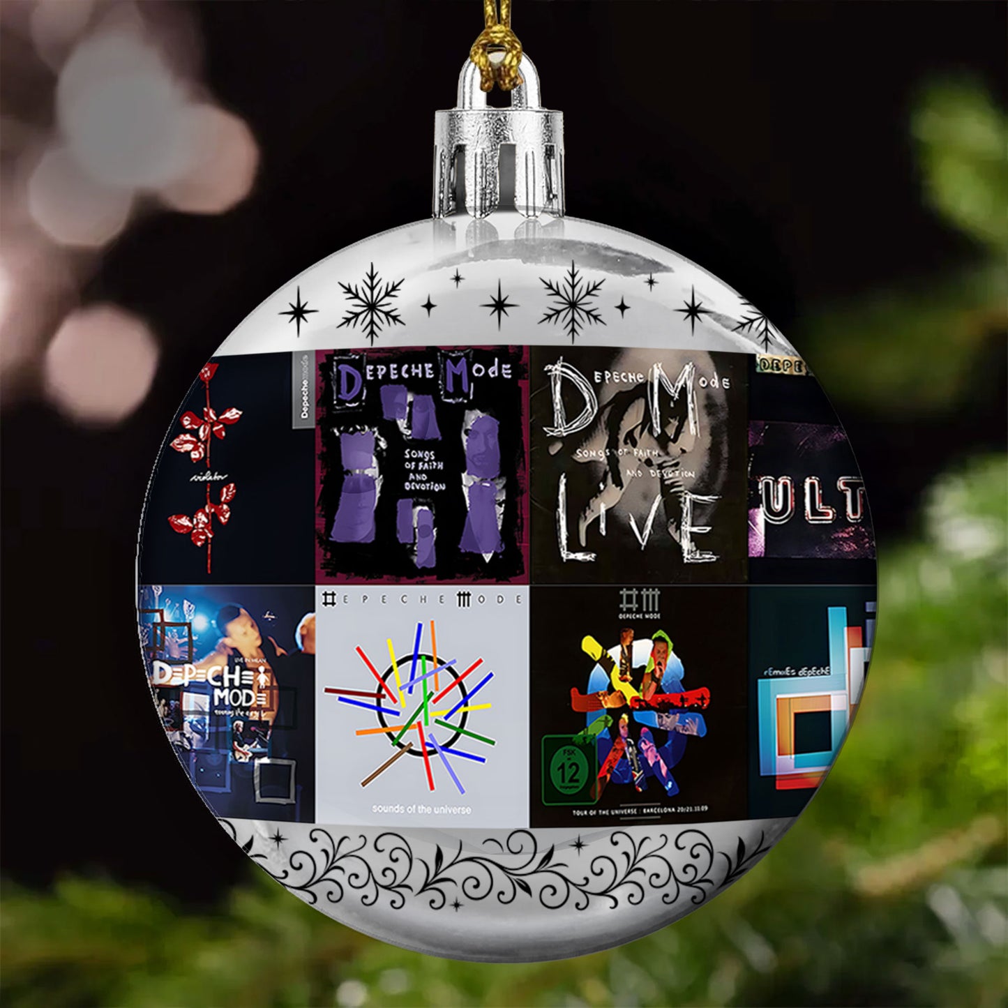 Depeche Mode Ball Ornament – A Synthwave Symphony for the Holiday Season
