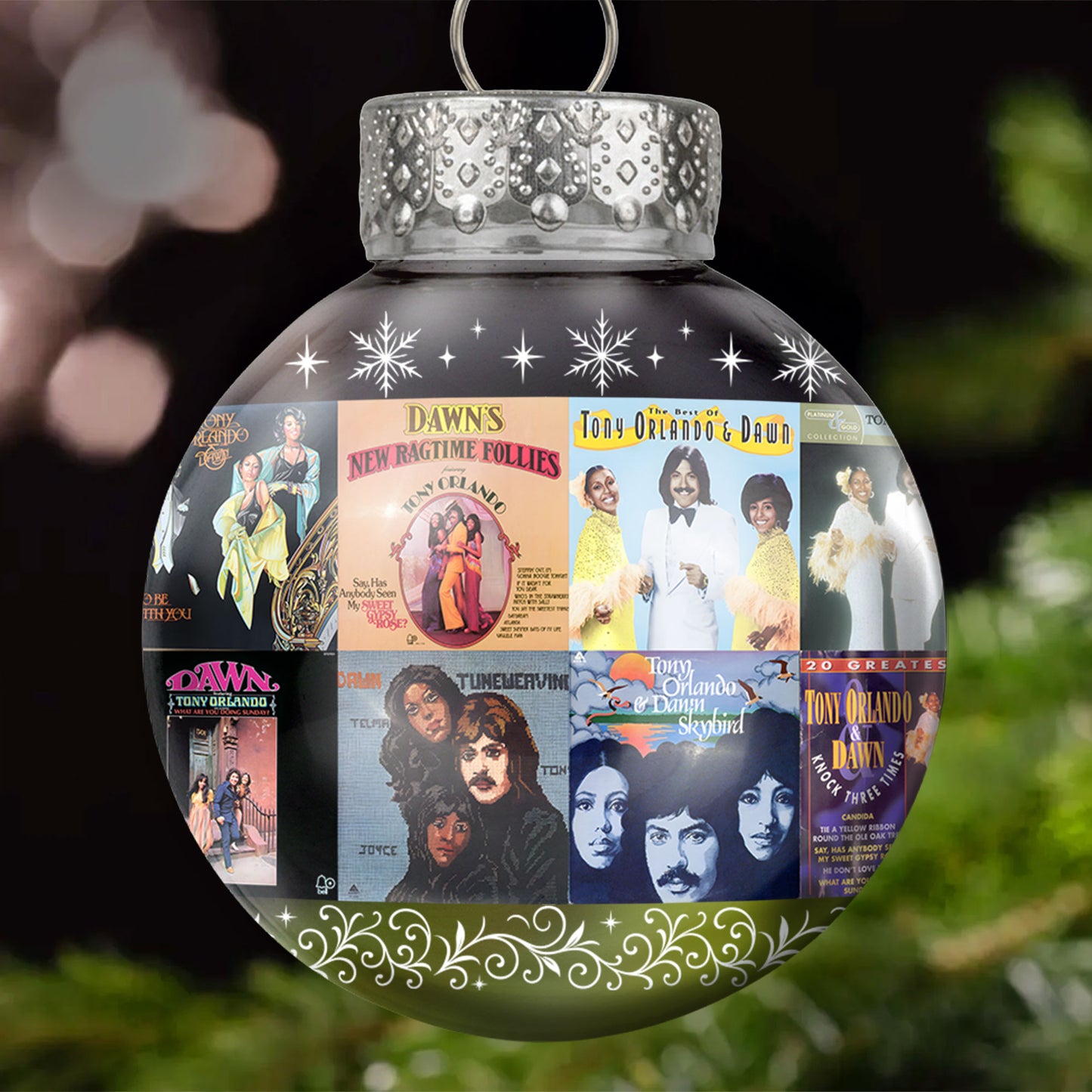 Tony Orlando & Dawn Ball Ornament – A Heartwarming Holiday Gift for Music Lovers