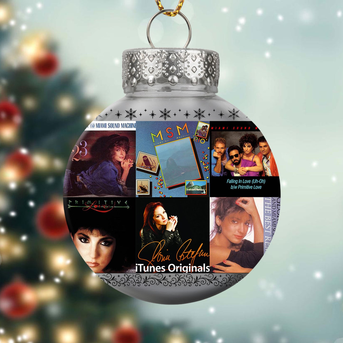 Gloria Estefan & Miami Sound Machine Album Collage Ornament – Latin Pop Christmas Decoration