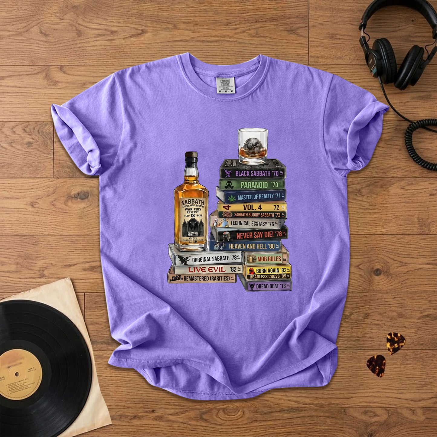 Black Sabbath Cassette Album Collection T-Shirt – Retro Rock Music Black Sabbath Merch Tee