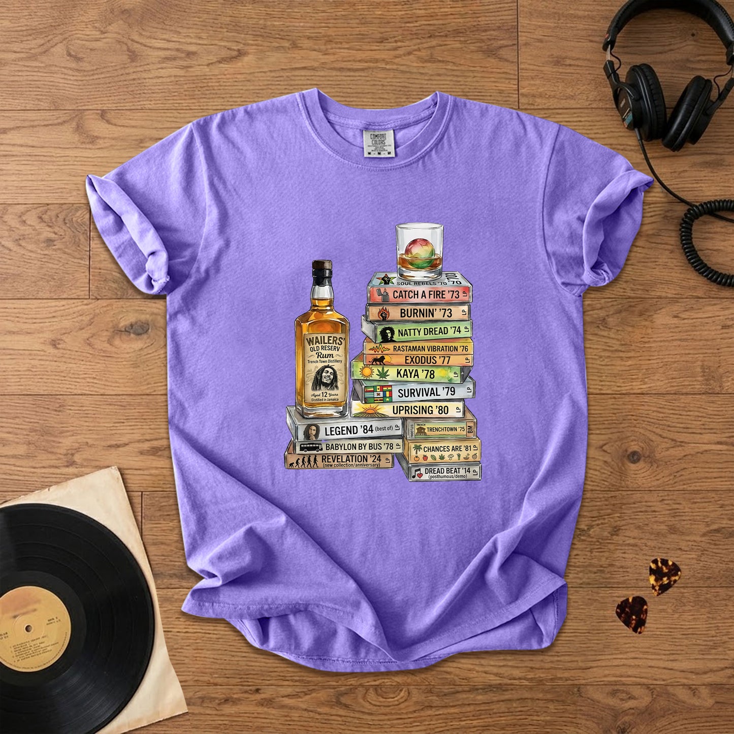 Bob Marley Cassette Album Collection T-Shirt – Retro Rock Music Bob Marley Merch Tee