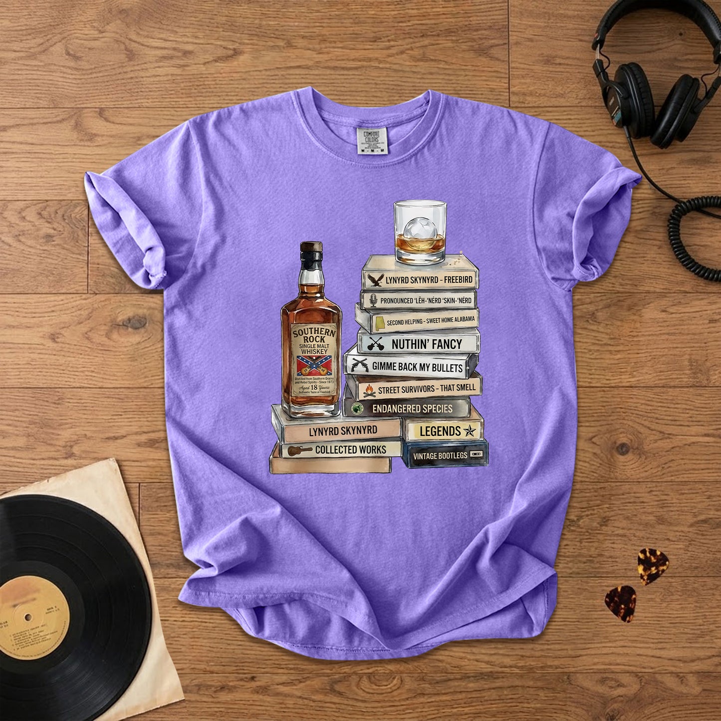 Lynyrd Skynyrd Cassette Album Collection T-Shirt – Retro Rock Music Lynyrd Skynyrd Merch Tee