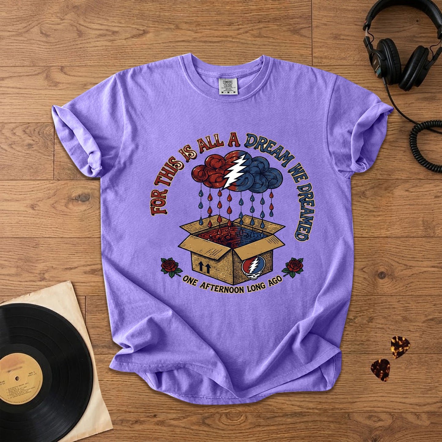 Grateful Dead For This Is All A Dream We Dreamed Graphic T-Shirt – Retro Rock Metal Music Fan Merch Tee