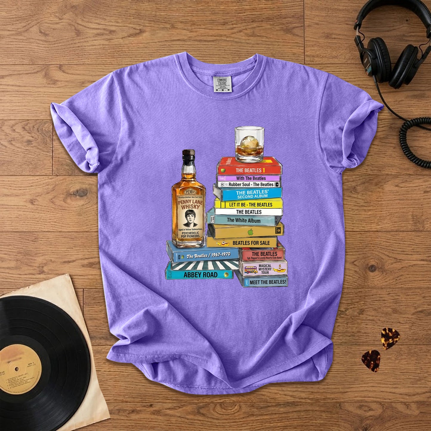 The Beatles Cassette Collection T-Shirt – Retro Music The Beatles Band Merch Tee