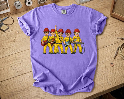 DEVO Comfort Colors Tee – Band Members Red Energy Dome Tribute New Wave Rock Shirt