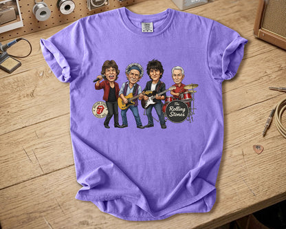 The Rolling Stones Comfort Colors Tee – Mick Jagger Keith Richards Band Members Tribute Classic Rock Shirt