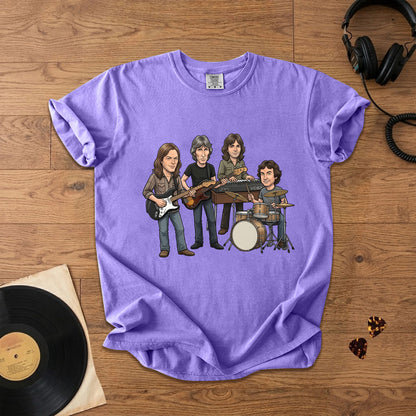 Pink Floyd Inspired Cartoon Band Comfort Tee – Classic Rock Graphic T-Shirt
