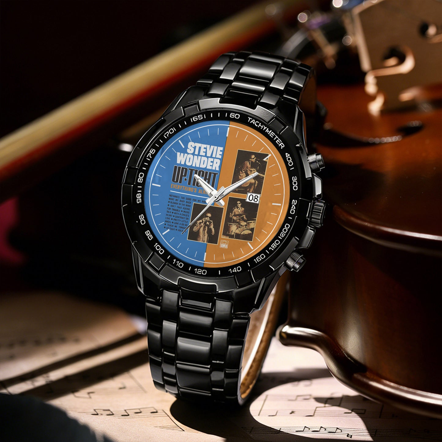 Stevie Wonder Albums Collection Watch - Multiple Classic Album Designs Available