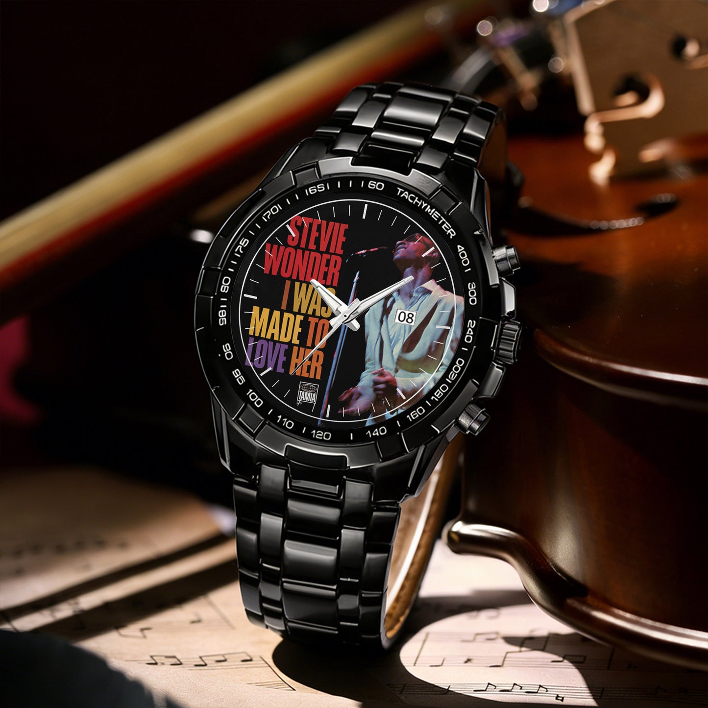 Stevie Wonder Albums Collection Watch - Multiple Classic Album Designs Available