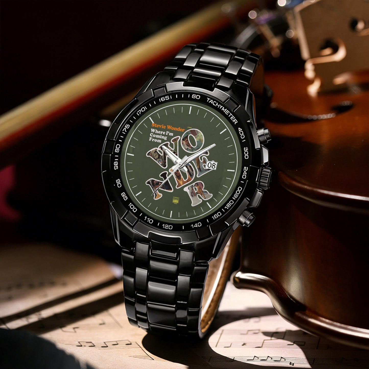 Stevie Wonder Albums Collection Watch - Multiple Classic Album Designs Available