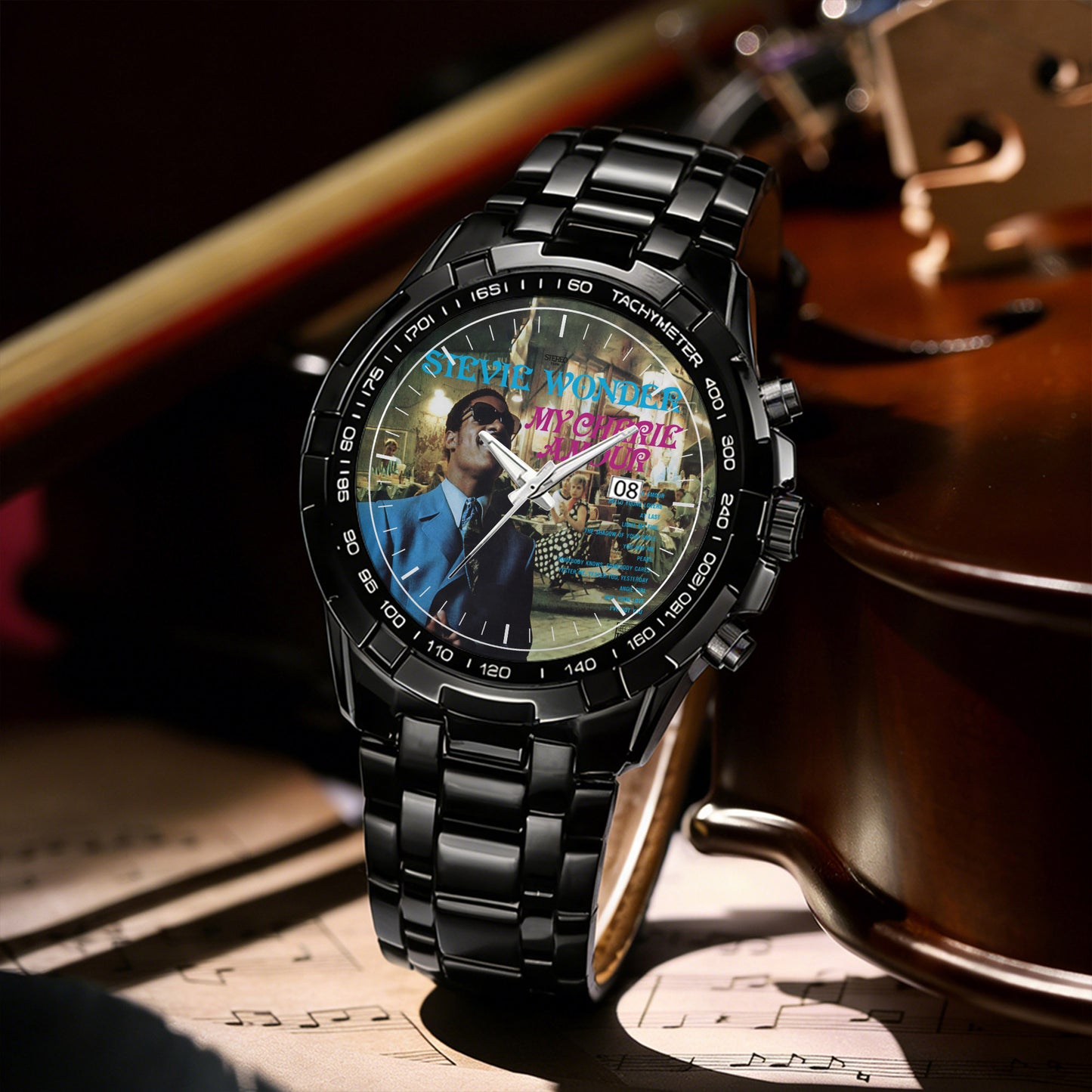 Stevie Wonder Albums Collection Watch - Multiple Classic Album Designs Available
