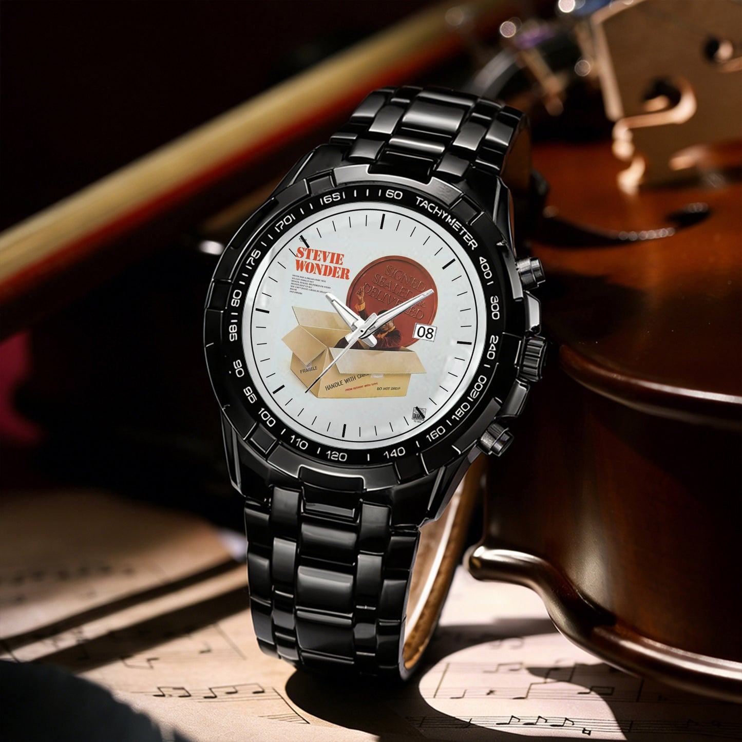 Stevie Wonder Albums Collection Watch - Multiple Classic Album Designs Available