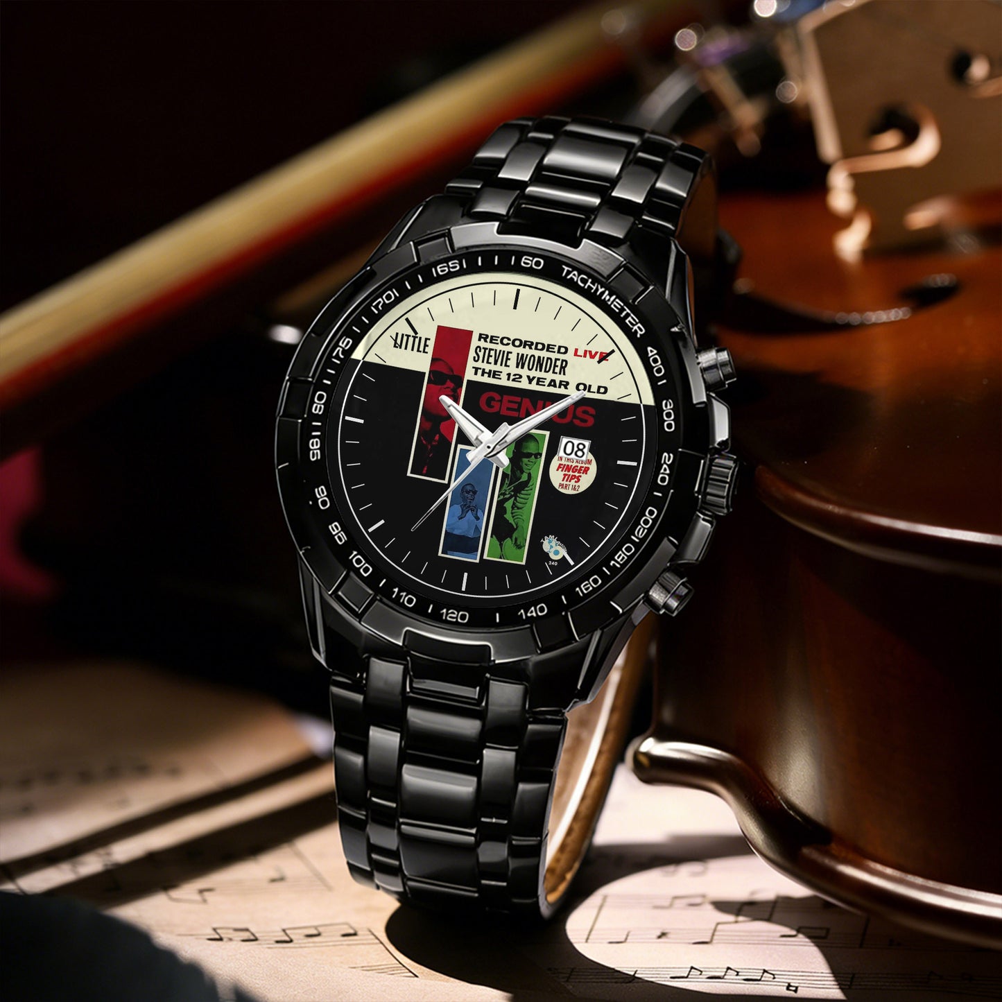 Stevie Wonder Albums Collection Watch - Multiple Classic Album Designs Available
