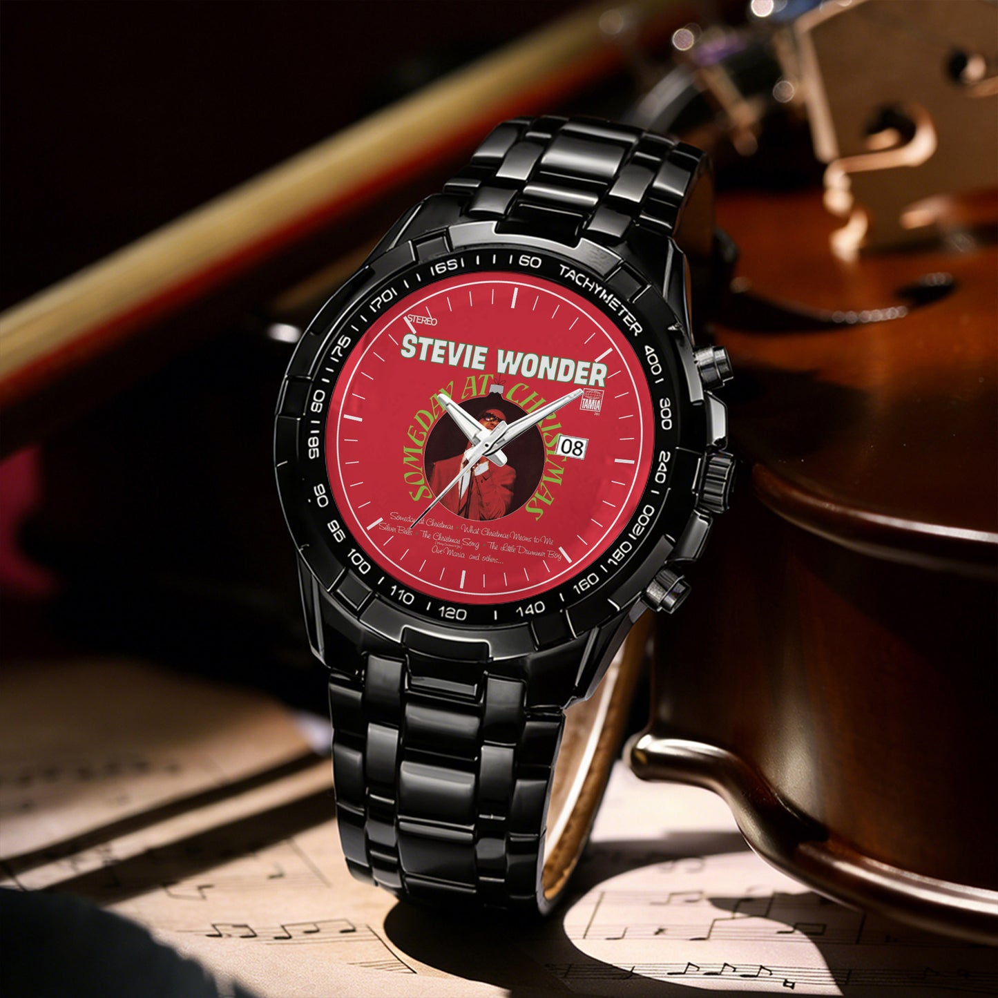 Stevie Wonder Albums Collection Watch - Multiple Classic Album Designs Available
