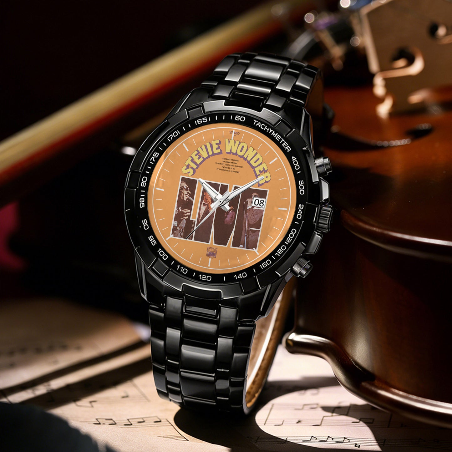 Stevie Wonder Albums Collection Watch - Multiple Classic Album Designs Available