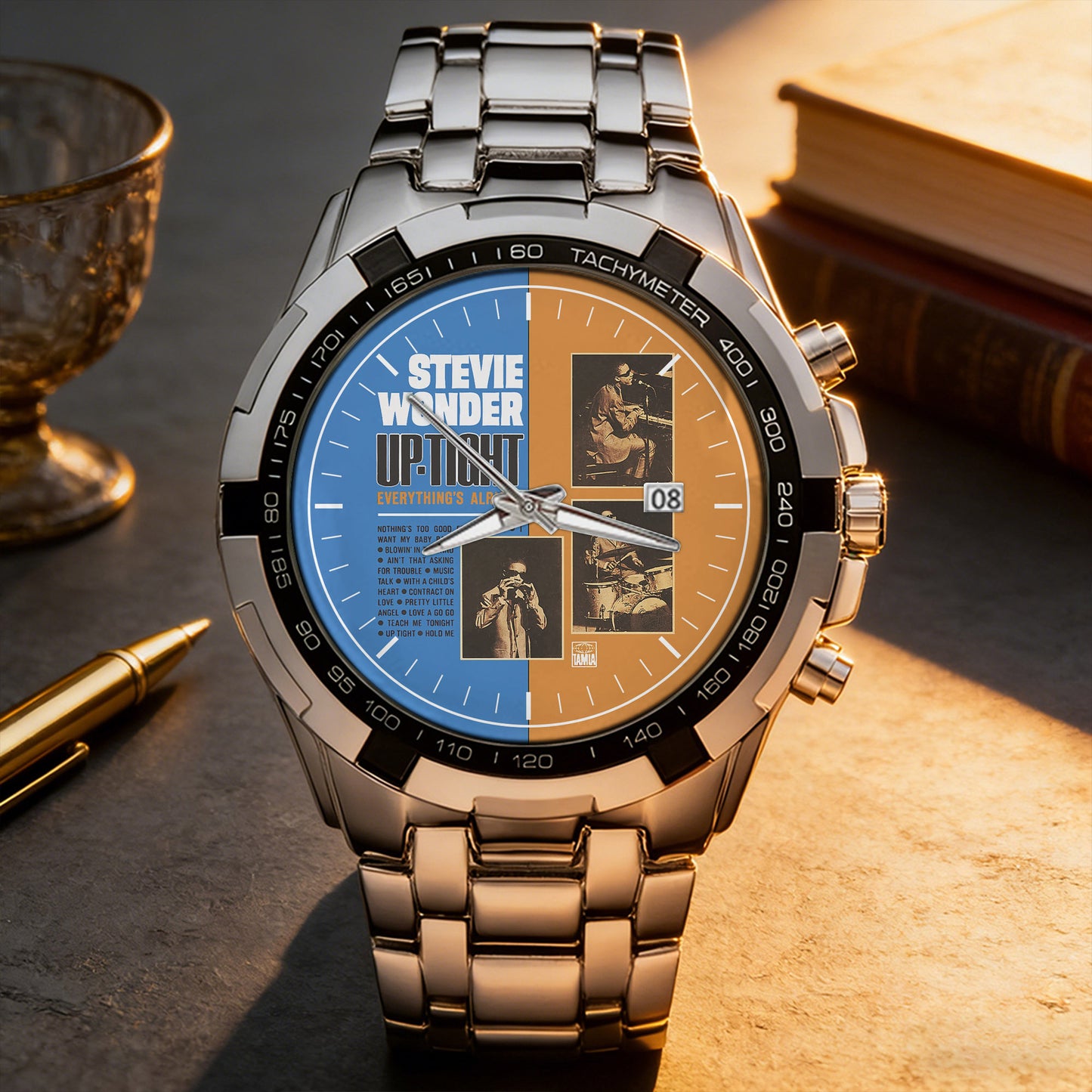Stevie Wonder Albums Collection Watch - Multiple Classic Album Designs Available