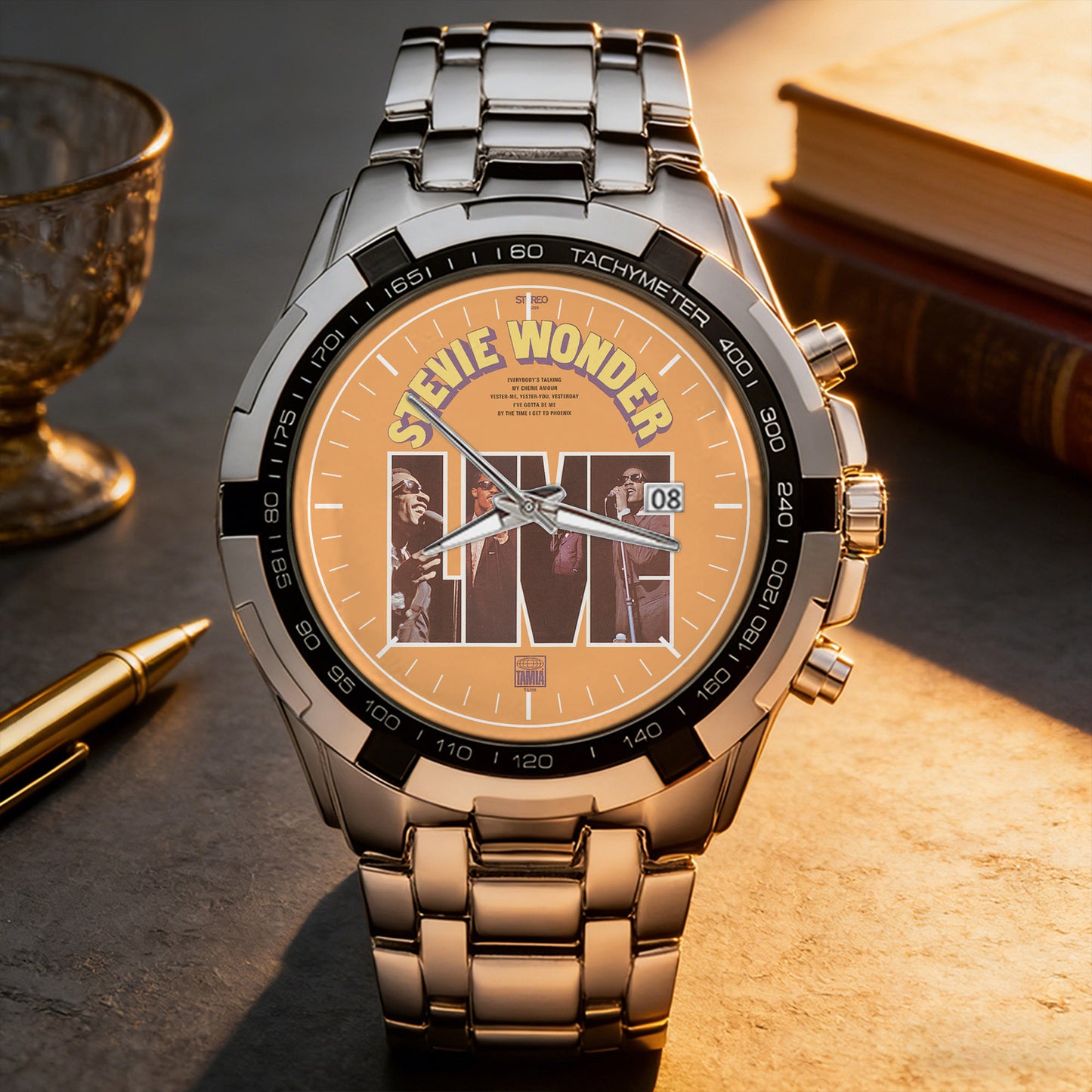 Stevie Wonder Albums Collection Watch - Multiple Classic Album Designs Available