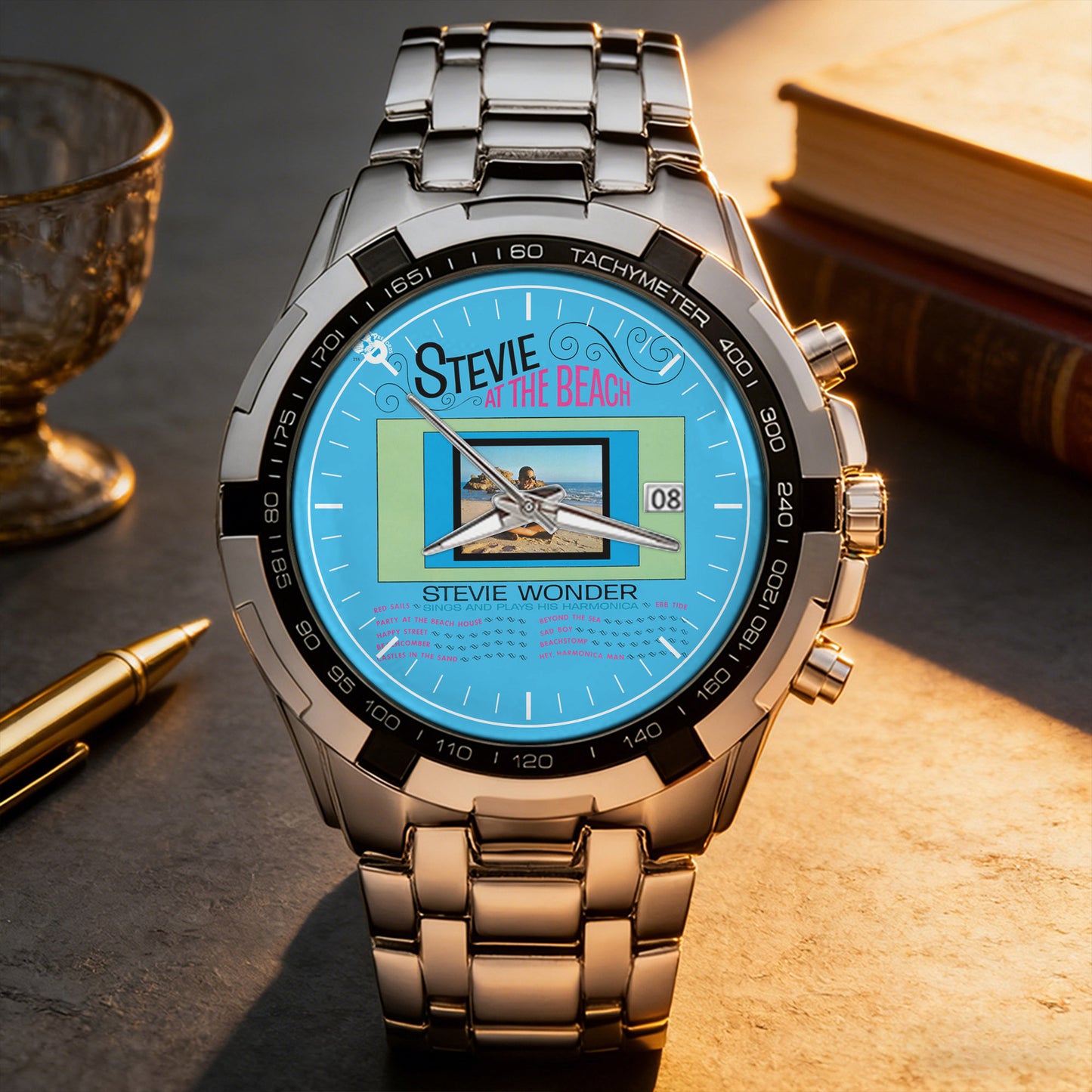 Stevie Wonder Albums Collection Watch - Multiple Classic Album Designs Available