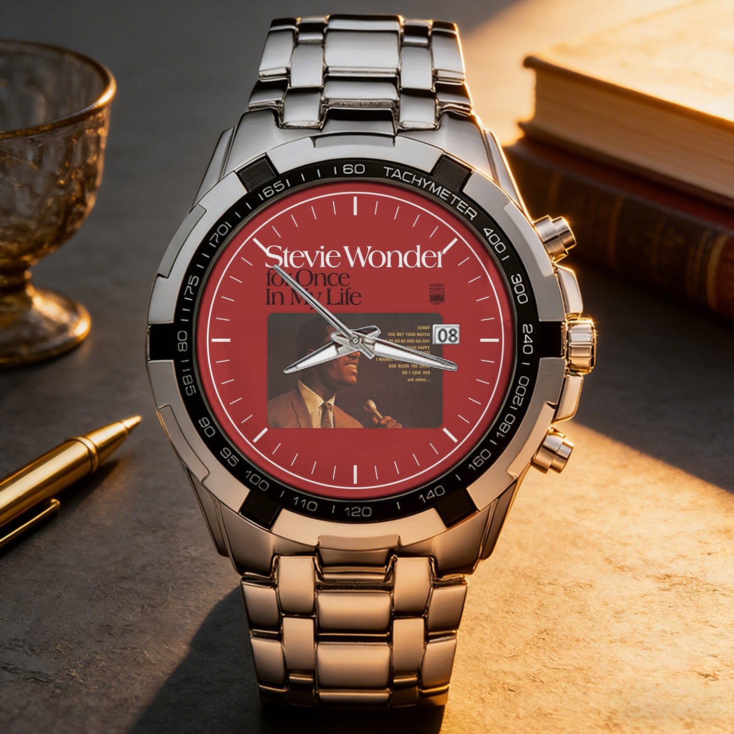 Stevie Wonder Albums Collection Watch - Multiple Classic Album Designs Available