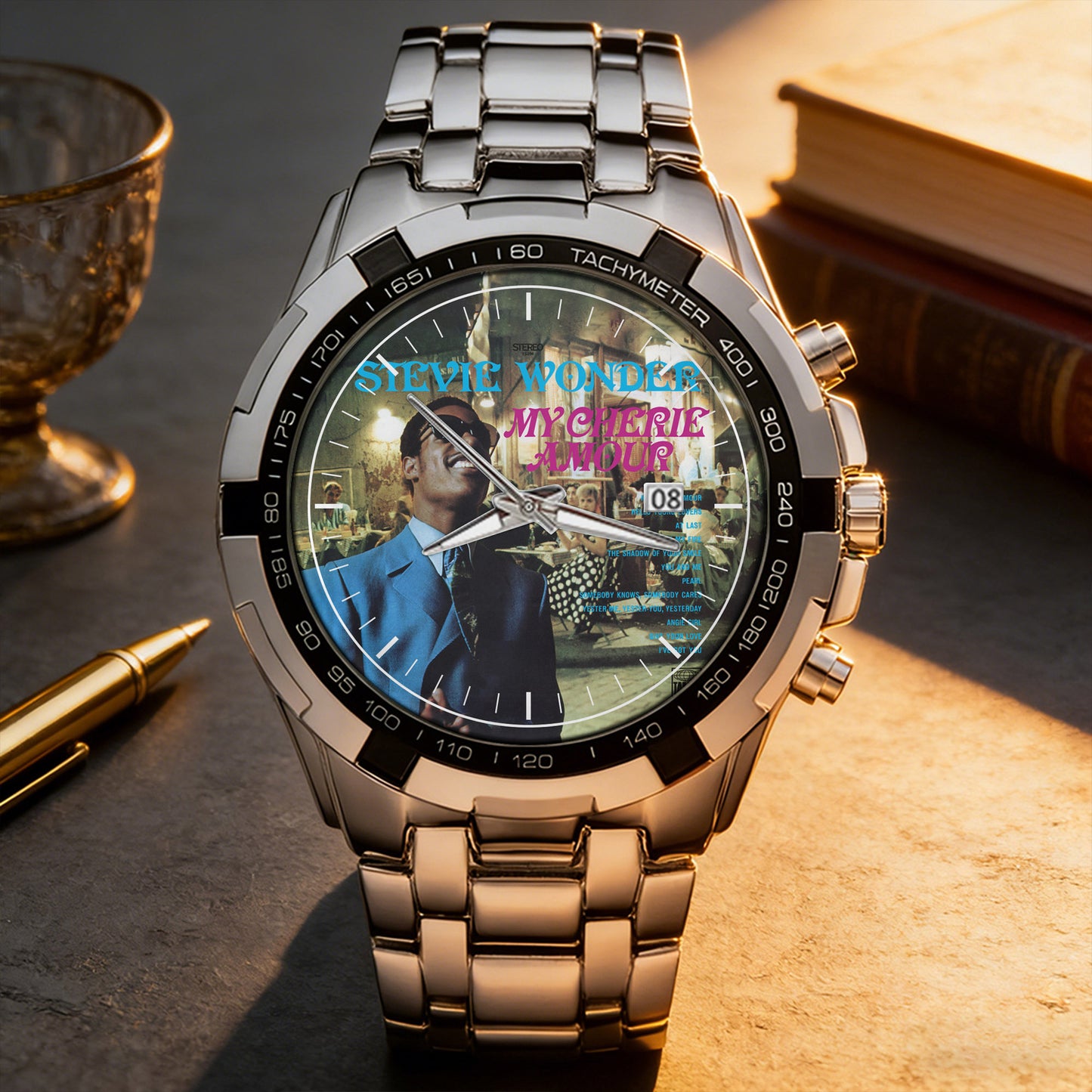 Stevie Wonder Albums Collection Watch - Multiple Classic Album Designs Available