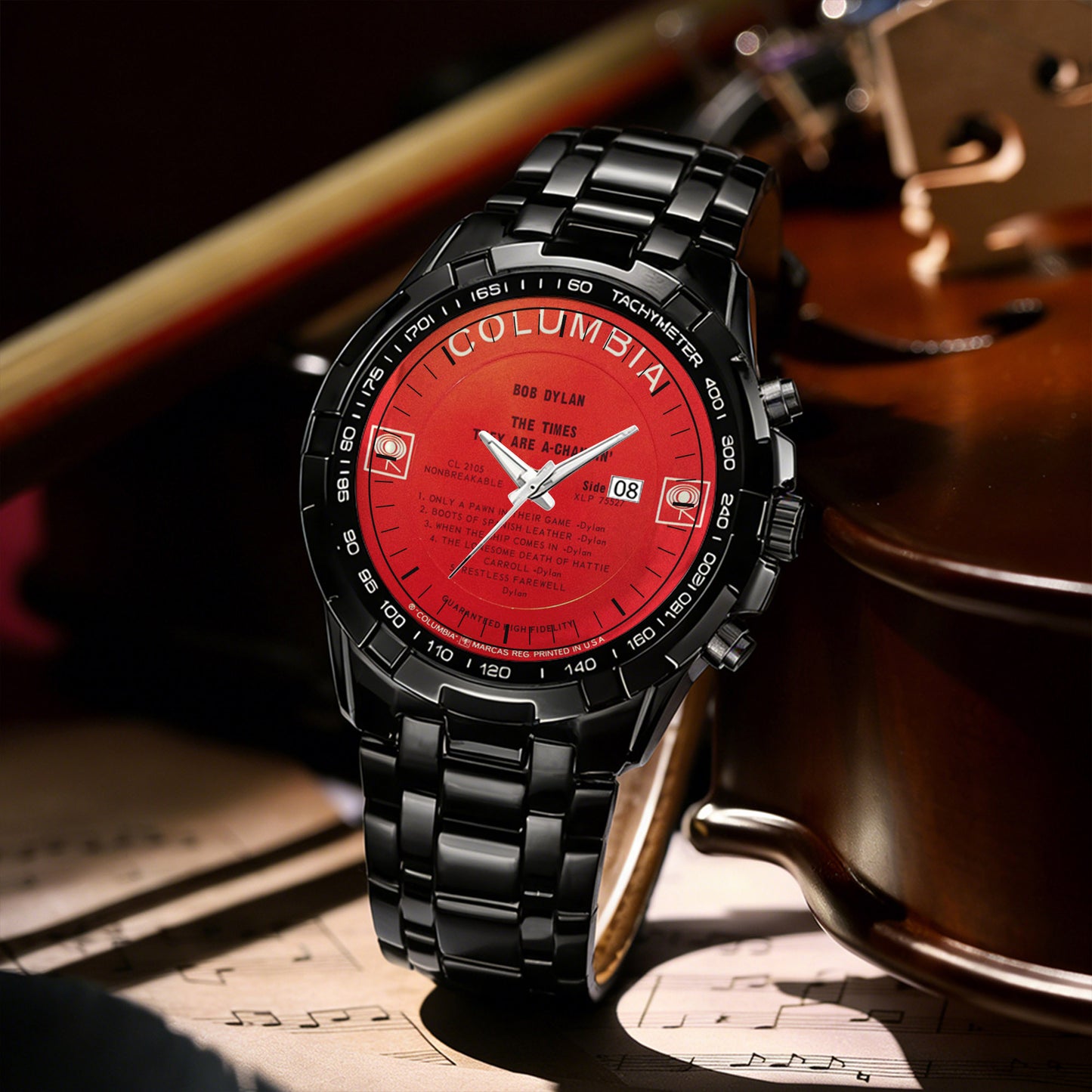 Bob Dylan Albums Collection Watch - Multiple Classic Album Designs Available