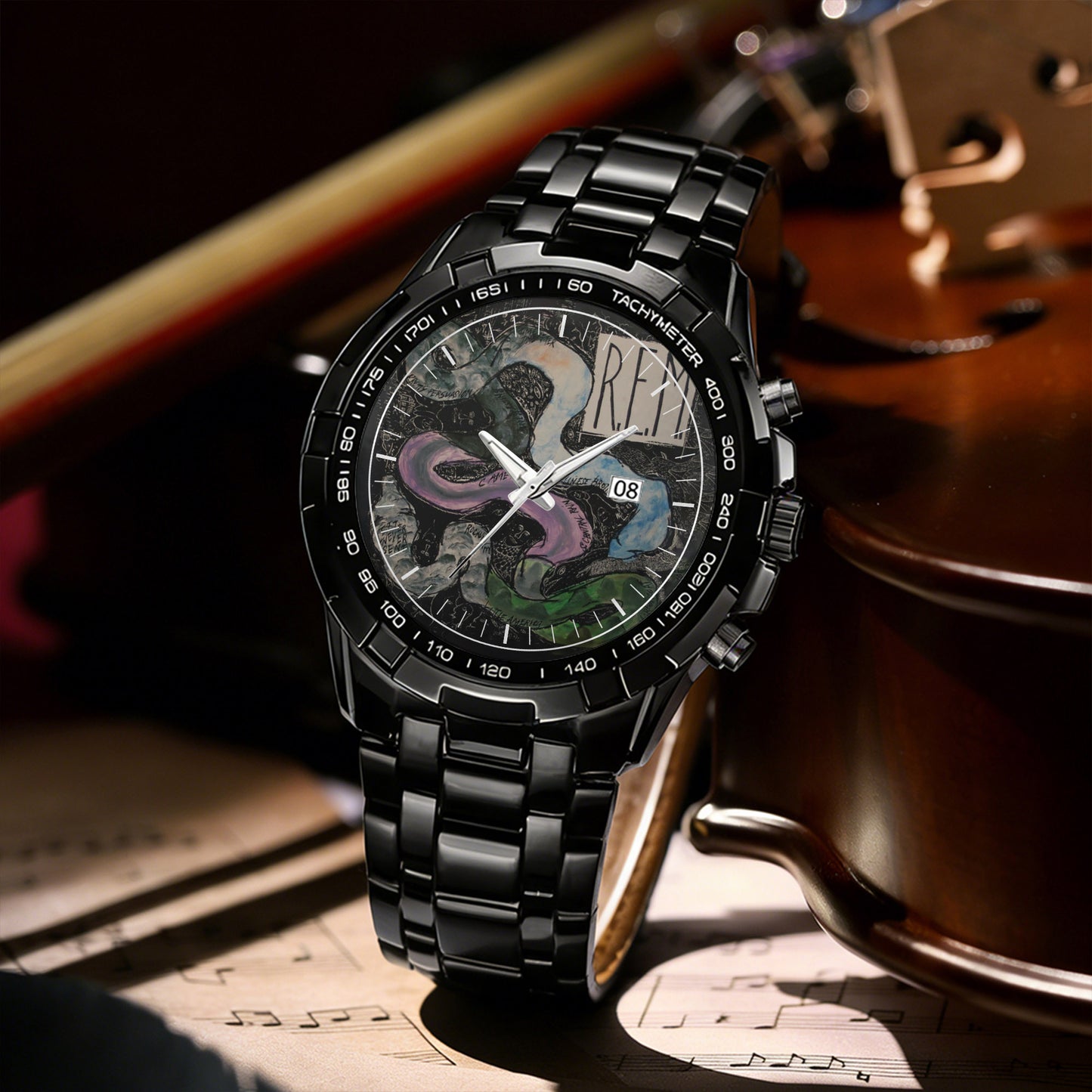 R.E.M Rock Albums Collection Watch - Multiple Classic Rock Album Designs Available