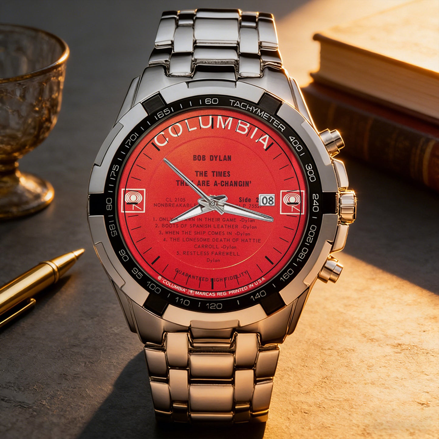 Bob Dylan Albums Collection Watch - Multiple Classic Album Designs Available